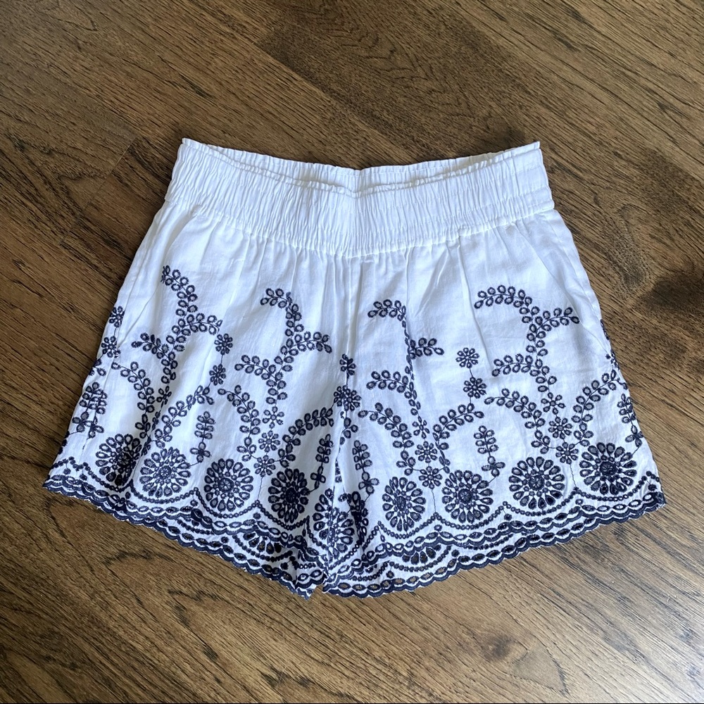 NWT! J Crew Embroidered Pull-On Shorts